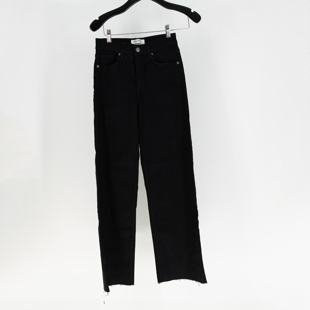 Reformation Emma High Rise Wide Leg Organically Grown Cotton Stretch Jeans Black